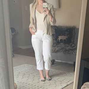 Beige Blazer with Laced Back